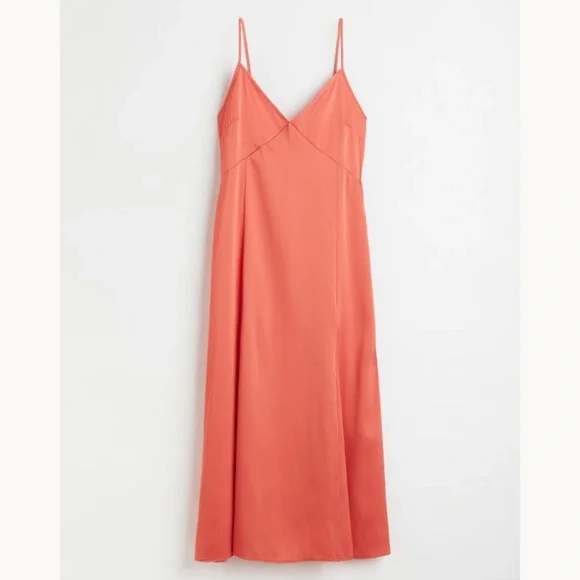 H&M Dresses Hm Vneck Satin Slip Dress Medium Poshmark